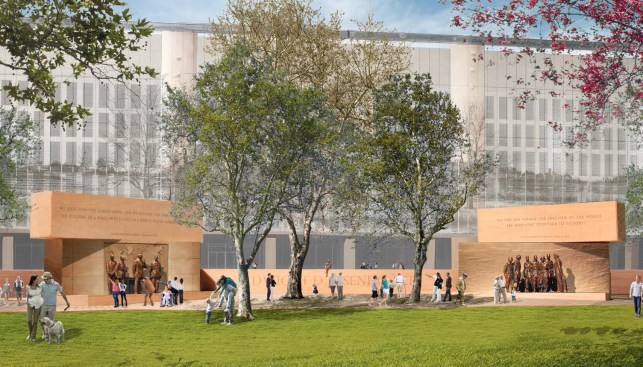 View of memorial core.