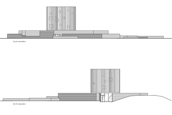 South and North Elevations