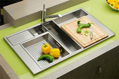 Elkay sink with integrated cutting board