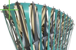 The Exo Structural Tower was built based on intuition and physical mock-ups, but Do|Su Studio Architecture hopes to develop digital data models to optimize the material thickness, dimensions, and shape of each piece in the assembly.