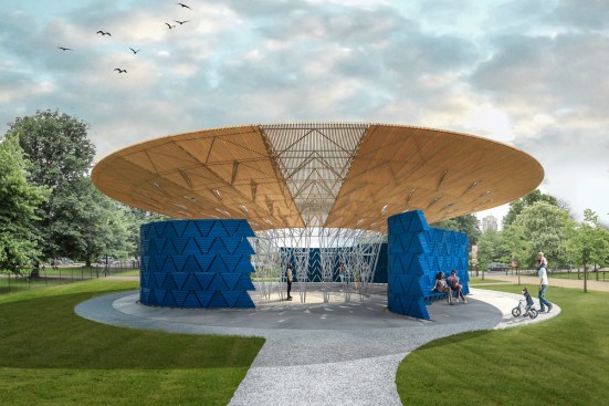 Serpentine Pavilion 2017, Designed by Francis Kéré, Design Render, Exterior 