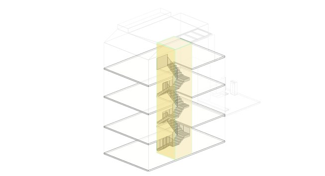 diagram of a light well inside the house