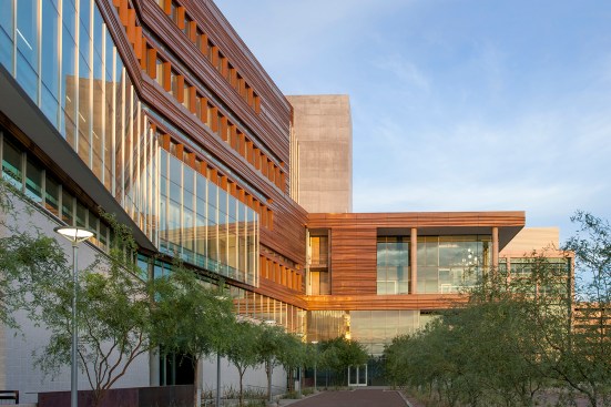 Health Sciences Education Building, Phoenix Biomedical Campus, by CO Architects with Ayers Saint Gross - North elevation.