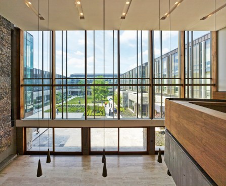 View of the courtyard from the inside