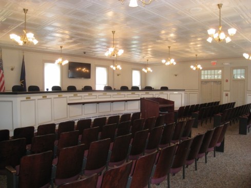 The Original Court Room Renovated into the Boartd of Supervisors Meeting Room