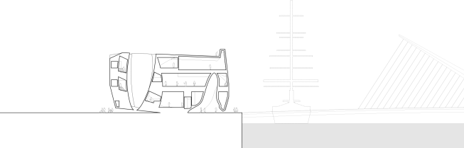 Longitudinal Section Through NE Roof Access Stair