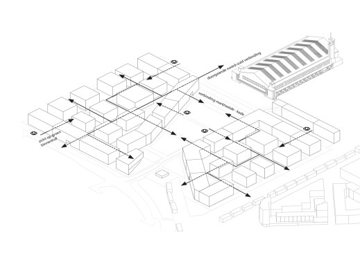The six storeys base height of the blocks, allows them to fit in the surrounding built context.
