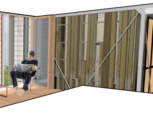 Given a tight construction schedule and a shortage of local labor, the houses frame and floor, wall, and ceiling systems will be precisely fabricated off site.