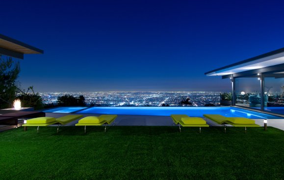 Hopen Place Hollywood Hills modern home infinity pool views