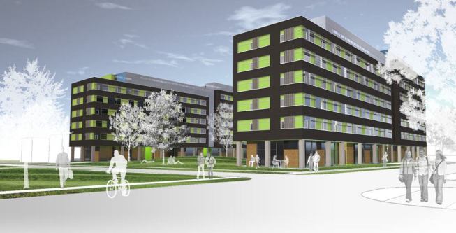 Proposed Illinois Institute of Technology dormitories in Chicago