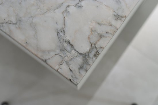 Georgina Avenue Santa Monica modern home marble fireplace detail