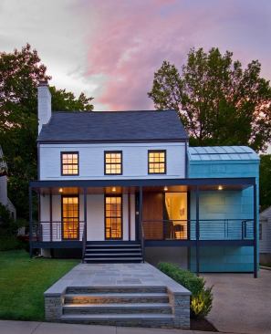Peterson Residence, Chevy Chase, Md. - Front Elevation  Grand Award: Renovation  Entrant/Architect: Robert M. Gurney, FAIA, Alexandria, Va.  Builder: Peterson and Collins, Washington, D.C.  Interior designer: Baron Gurney Interiors, Washington, D.C.  Living space: 5,300 square feet  Site: 0.17 acre  Construction cost: Withheld  Photographer: Maxwell MacKenzie  An extensive remodel sharpens the focus of this once unassuming Colonial, yet retains visual ties to its neighbors.