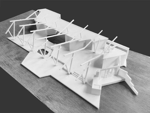 Printed 3D model of the house on the Lake