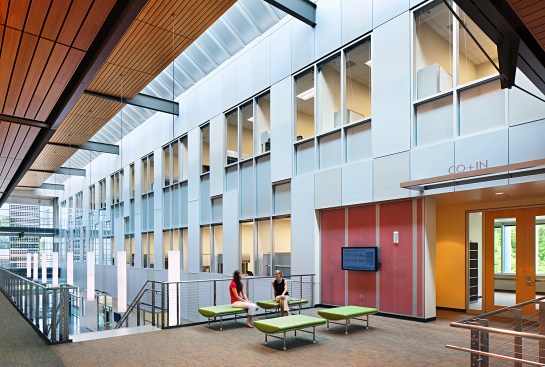 Atrium monitors display building performance