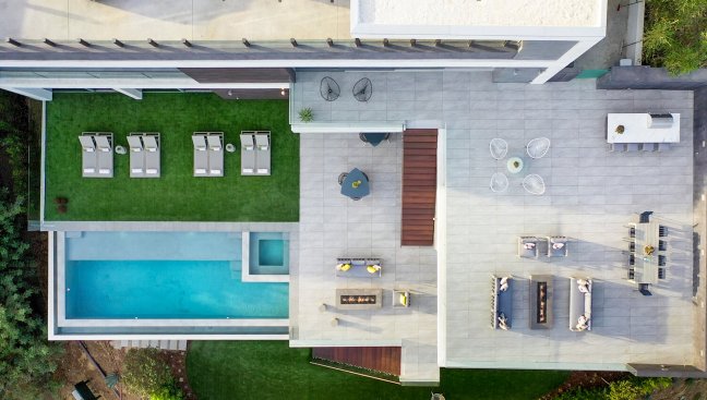 Los Tilos indoor outdoor resort style modern home.