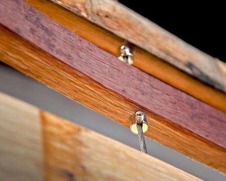 eA designed wine-stave wall detail