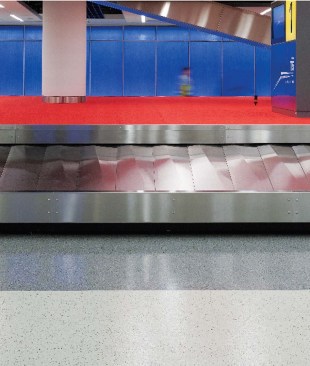 RUBBER FLOORING Nora Rubber Flooring www.norarubber.com Nora products were used extensivelythroughout the National Aquatics Center at the Beijing Olympics in corridors and high-traffic areas. At JetBlue, the slip-resistant and durable products are in the baggage claim areas.