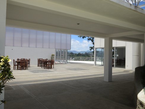 Pavilions frame views of the landscape