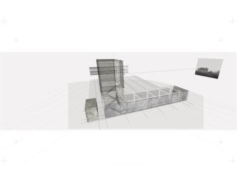 View diagram, showing view west from tower bedrooms.