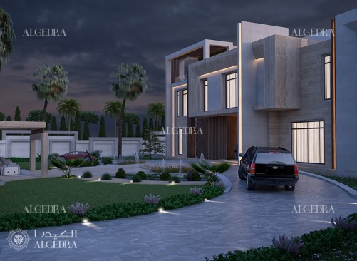 Modern villa exterior and landscape design