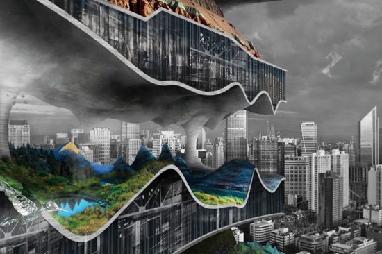 Second Place - Vertical Factories in Megacities by Tianshu Liu and Lingshen Xie