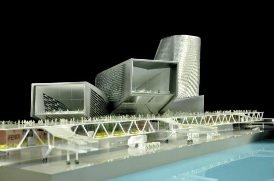 View of the Kaohsiung Port Terminal model.