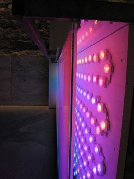 The LED module configuration was detailed to avoid the structural supports and subsequent shadows.