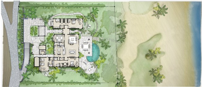 Cheemaun Beach Villa Site Plan by OBMI Architecture Firm