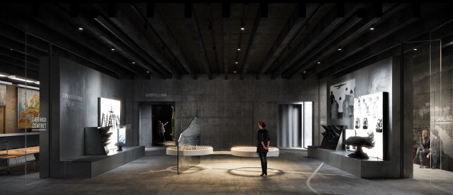 In the heart of the exhibition is a scale model of the
impressive underground bunker.