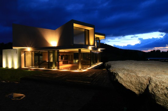 Main facade night view