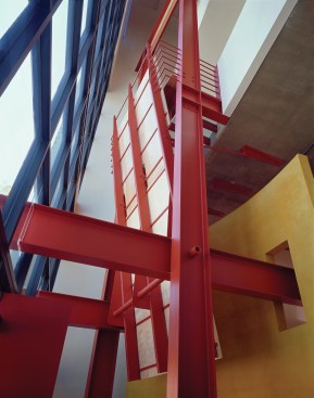 Franklin D. Israel (American, 1945-96) Tisch/Avnet offices, Culver City, California, 1991, vestibule. Photo by Tom Bonner.