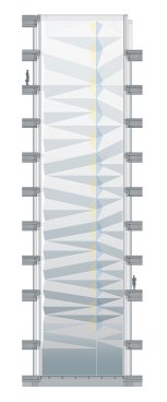 Elevation of the installation "Folded Light"