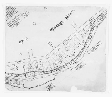 Frederick Law Olmsted drawing, revised plan for the Niagara Project, New York, Dec. 17, 1886