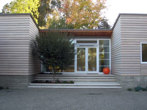 The front entrance to the house.