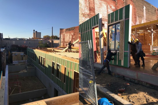 Prefabricated high-performance envelope panels with structure, air-barrier, rigid insulation, weather-resistant barrier and windows/doors installed