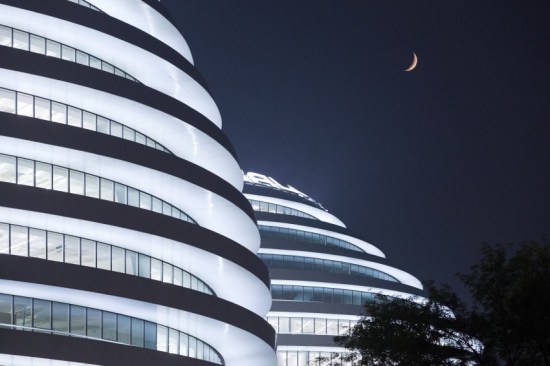 Night view of the towers
