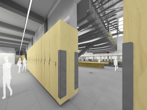 Fixed student lockers.