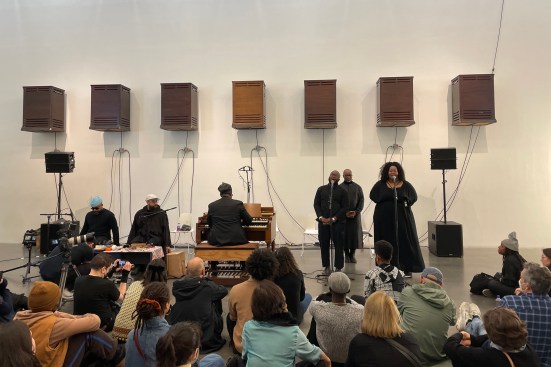 The Black Monks performing at the New Museum.