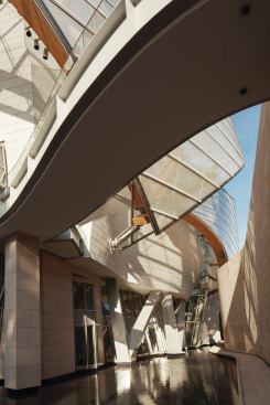 The outdoor grotto level is defined by terraces, pools, and pathways. Bridges overhead provide access
to the main entrances at the ground level.