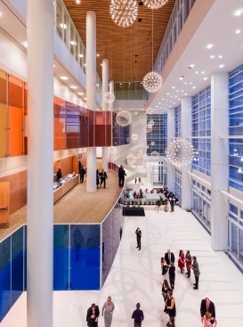 The theater lobby and atrium.