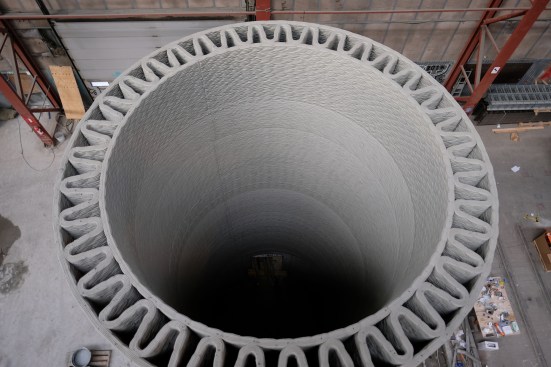 A 3D-printed concrete base for a future wind turbine of soaring heights
