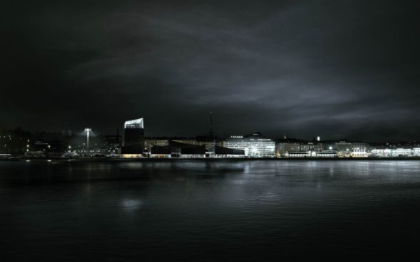 Moreau Kusunoki's competition-winning design, dubbed "Art in the City," envisions a series of domestically-scaled art pavilions with a tall lookout tower, like a lighthouse along the edge of Helsinki's harbor. 