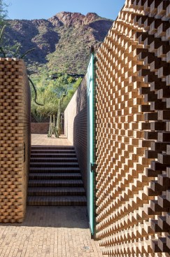 Brick detail at entry