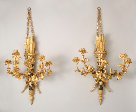 "Pair of Wall Lights" by Pierre Gouthière, designed by François-Joseph Bélanger (ca. 1780)