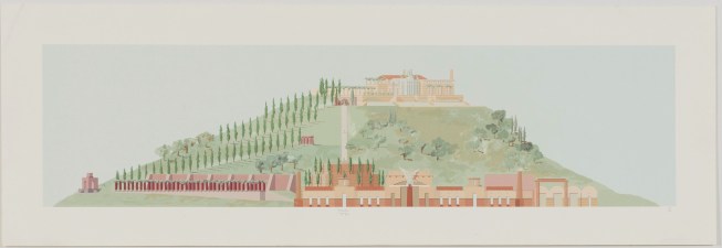 Graves, Michael. Clos Pegas Elevation, 1988, serigraph on arches 88 350gsm.