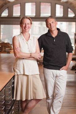 Lisa Gray and Alan Organschi converted a downtown New Haven warehouse 
into their 6,500-square-foot headquarters, including a workshop.