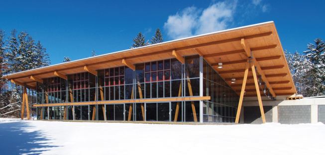 H. Pocono Environmental Education Center, Dingmans Ferry, Pa.


ARCHITECT: Bohlin Cywinski Jackson, Wilkes-Barre, Pa.


COMPLETED: October 2005


OF NOTE: Building's north wall is shingled with discarded tires from local sources


