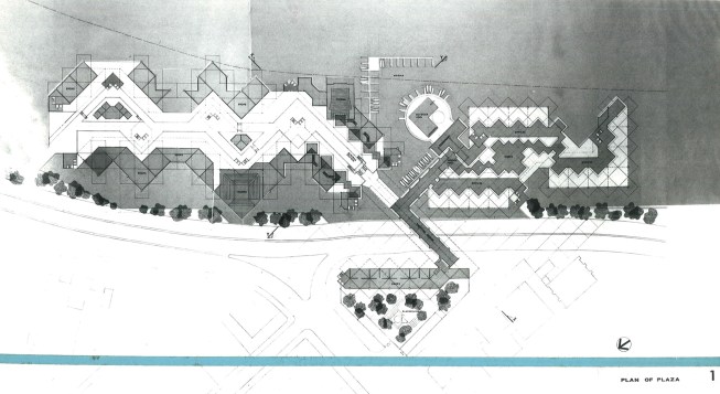 One of the site plans from the unbuilt Habitat New York project