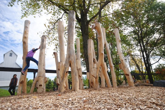 The Hanifil Famiy Wild Woods at the Minnesota Zoo, in Apple Valley, Minn., features WholeTrees' products.