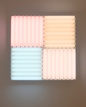 light/Squares: Warm White Deluxe/Warm White/Natural White/Cool White, 2016Fluorescent lights, aluminum pipe, speed-rail, conduit hangers